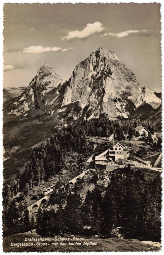 Cartes postales: Stoos - Standseilbahn mit Mythen – D'occasion à Binningen par Mountainrider