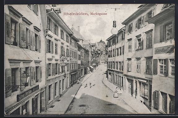Ansichtskarten: Rheinfelden, Geschäfte in der Marktgass – Gebraucht aus Berlin von bartko-reher