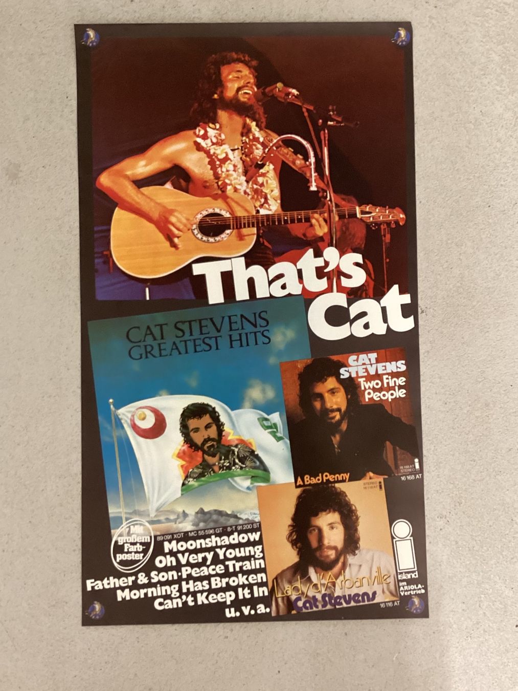 Foto & Immagini: Promoplakat Cat Stevens – Usato da Gutenswil venduto da Hamzian