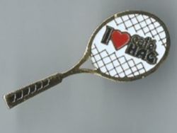 Tennis  "I love café HAG" Pin