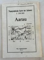 TOPOGRAPHISCHE KARTE 1:100000 AARAU ÜBERDRUCK 1936