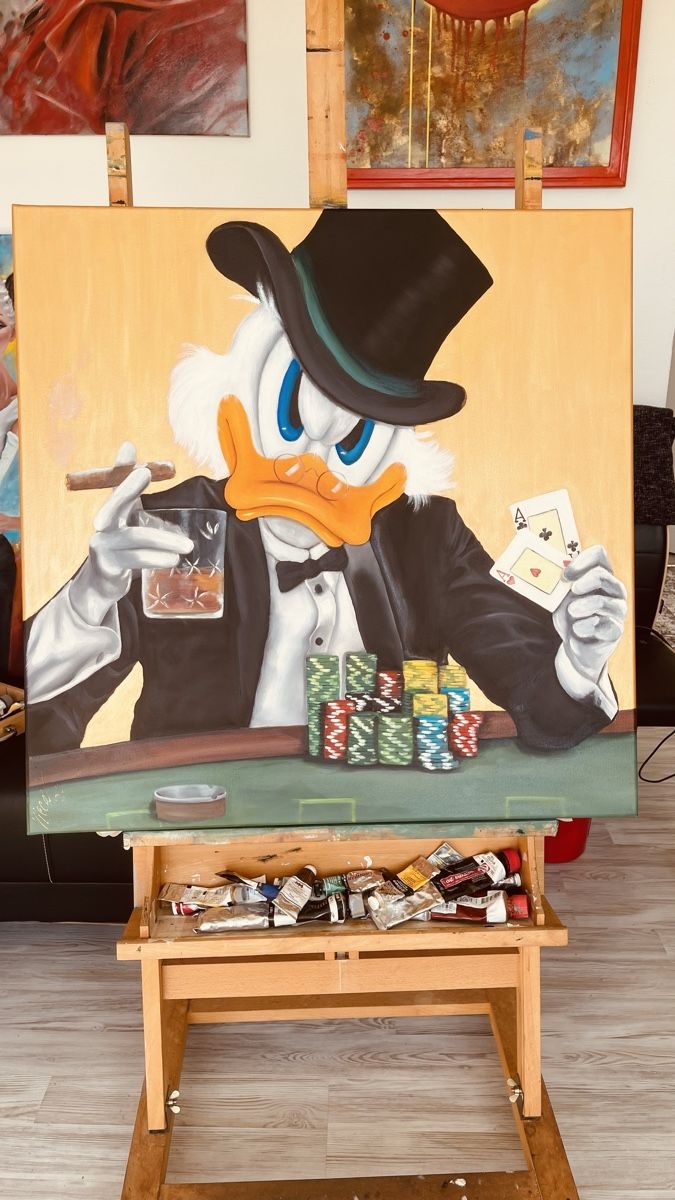 Gemälde: Dagobert / Scrooge beim Blackjack gewinnen – Neu (gemäss Beschreibung) aus Buchs SG von ViccaArt 6