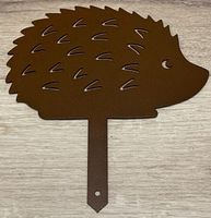 Gartendeko Igel Metall, Rost Optik - Herbst Dekoration!