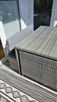 Gartentischgruppe Melba Wicker anthrazit mit Sitzkissen