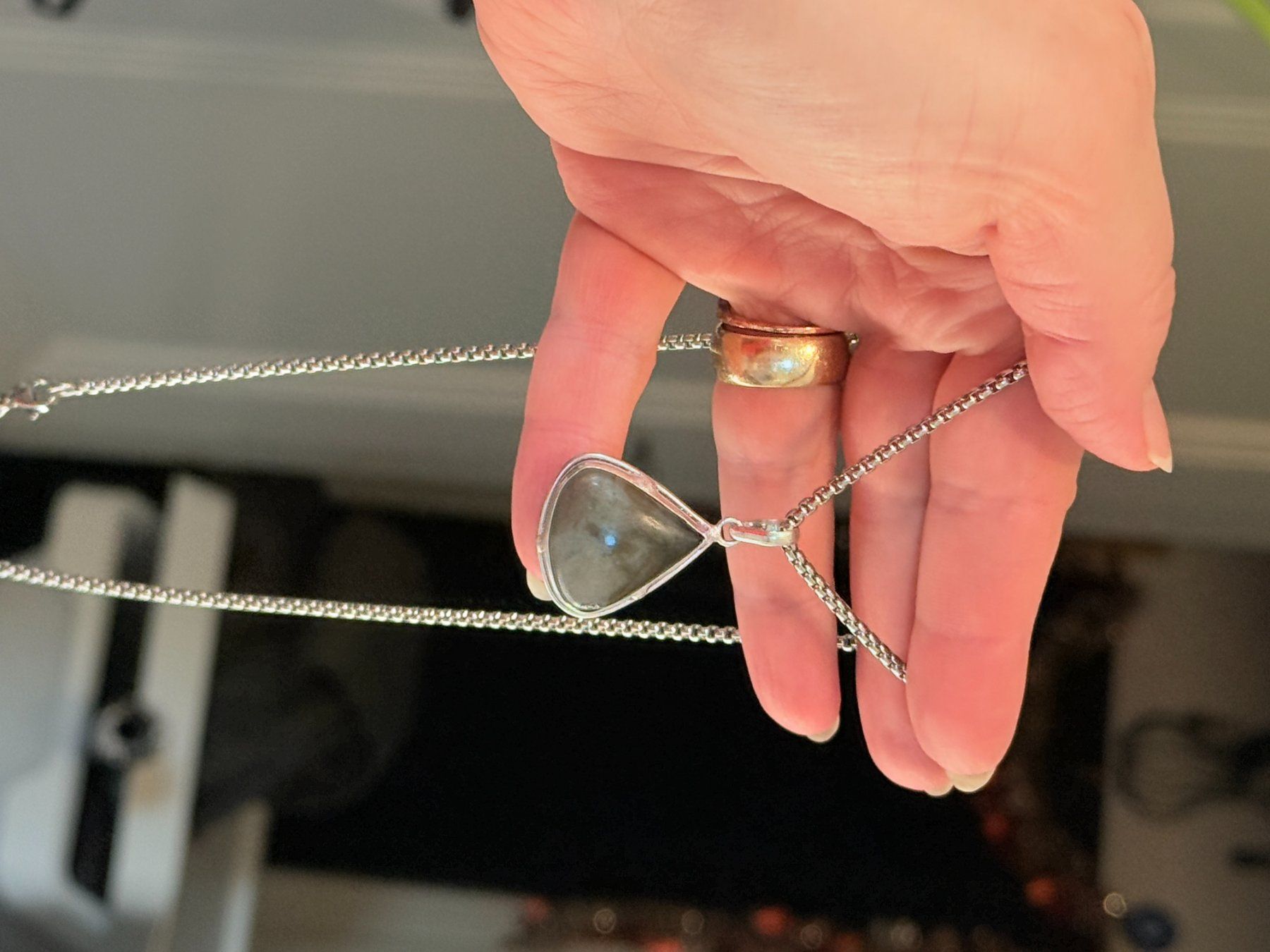 Catenine: Collier élégant avec Labradorite véritable, neuf! – Nuovo e nell'imballaggio originale da Genève venduto da AGBERG 6