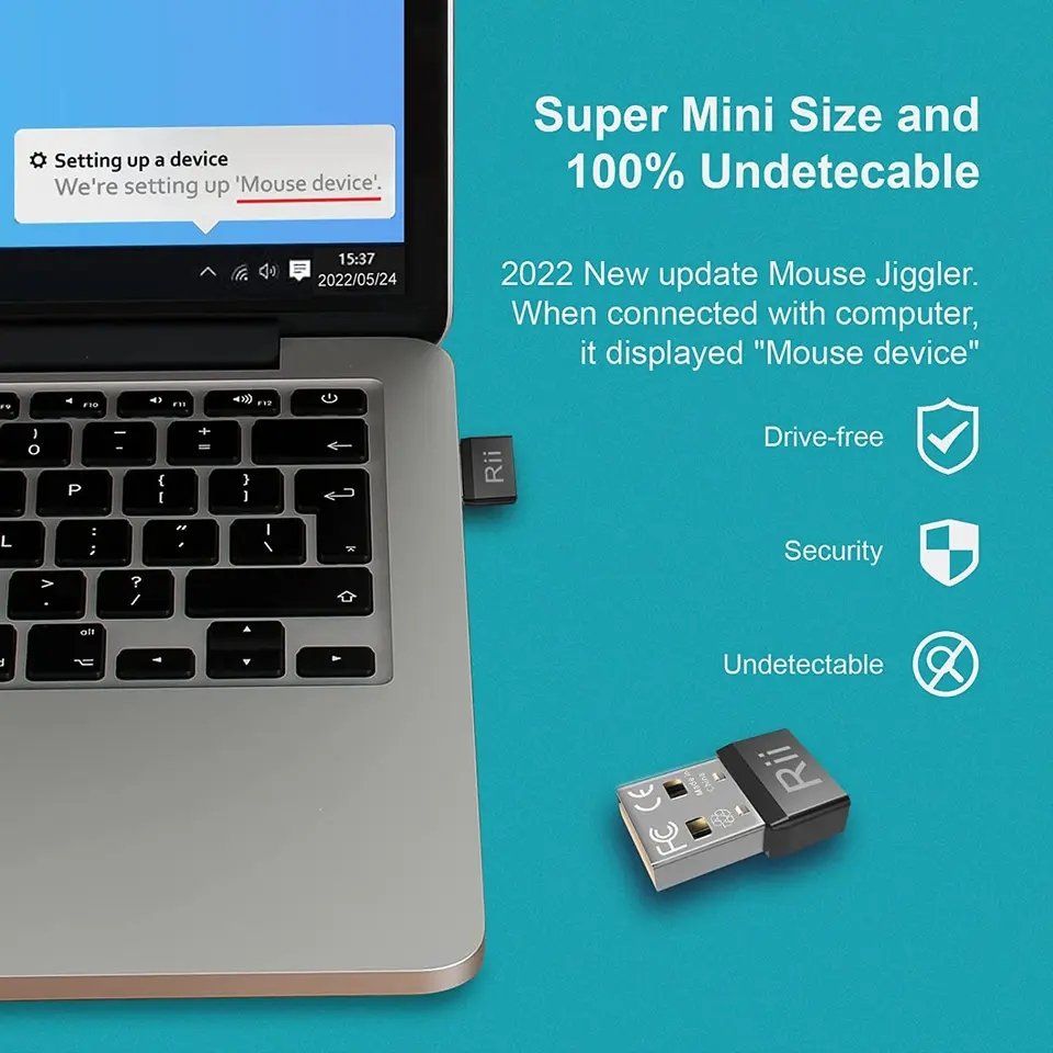 Mouse: Rii RT301 USB Mouse Jiggler / Mover / Maus Simulator – Nuovo e nell'imballaggio originale da Romanshorn venduto da pfimex 1