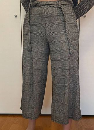Karierte Baumwollhose / Plaid pants S