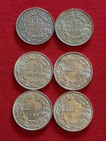 6 x 2 Franken Silber (1963, 1965)