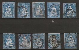 10x Strubel Nr. 23G, alles signiert, KP 400.--