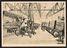 Augsburg, Schulflugzeuge in der Montage