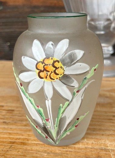 Vasen & Gefässe: Vase edelweiss antik ancien peint – Gebraucht aus St-Cierges von LeRegain