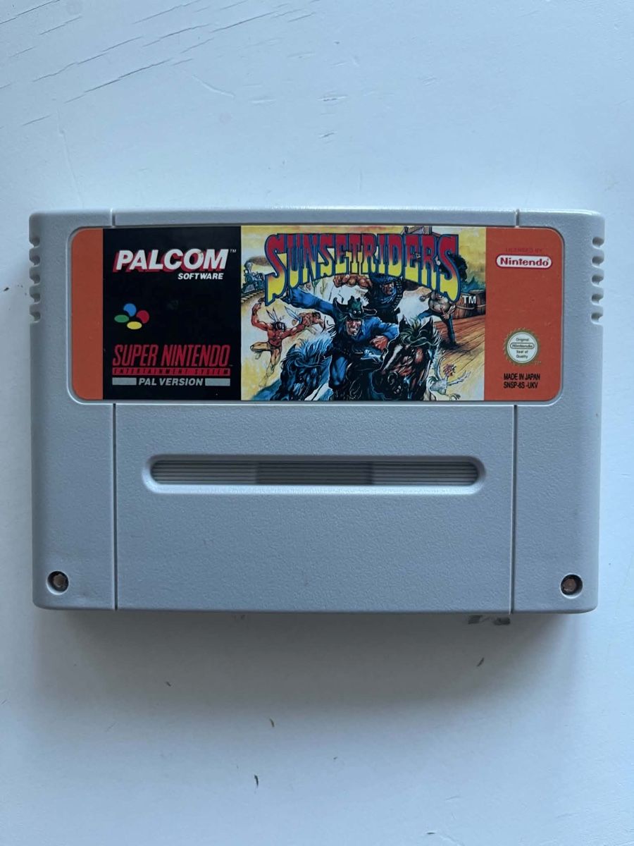 Nintendo Giochi: Jeux RARE SNES PAL SUNSETRIDERS – Usato da Genève venduto da Gameretro.85