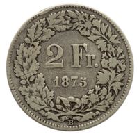 2 Franken 1875 Silber