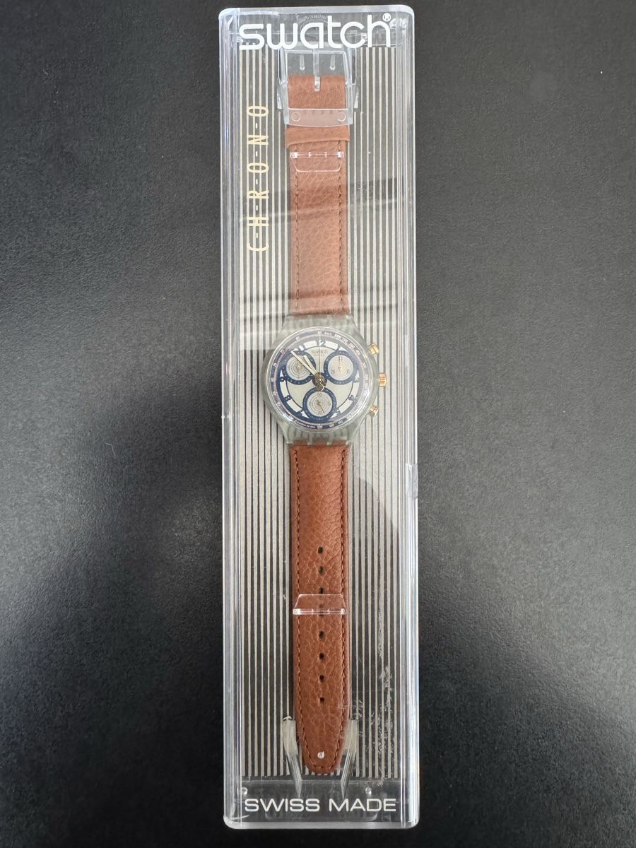 Swatch Orologi: Swatch Chrono (SCN107) Honeytree – Nuovo e nell'imballaggio originale da Künten venduto da Spike17