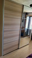 Schwebetüren für IKEA PAX Eichenoptik mit Spiegel