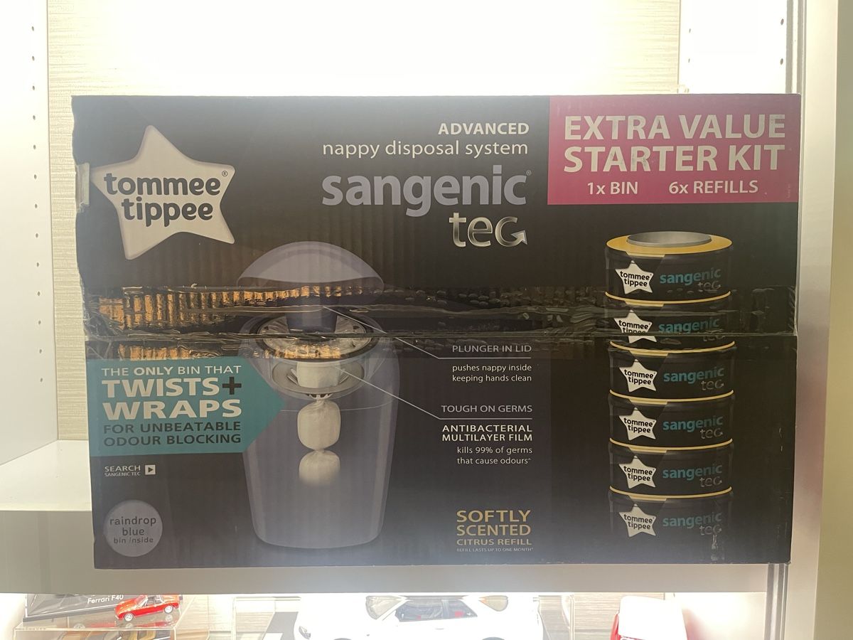 Tommee Tippee Cestini per rifiuti: Tommee Tippee Sangenic TEC Windeleimer Starter Kit NEU OVP – Nuovo e nell'imballaggio originale da Siebnen venduto da speedy63 5