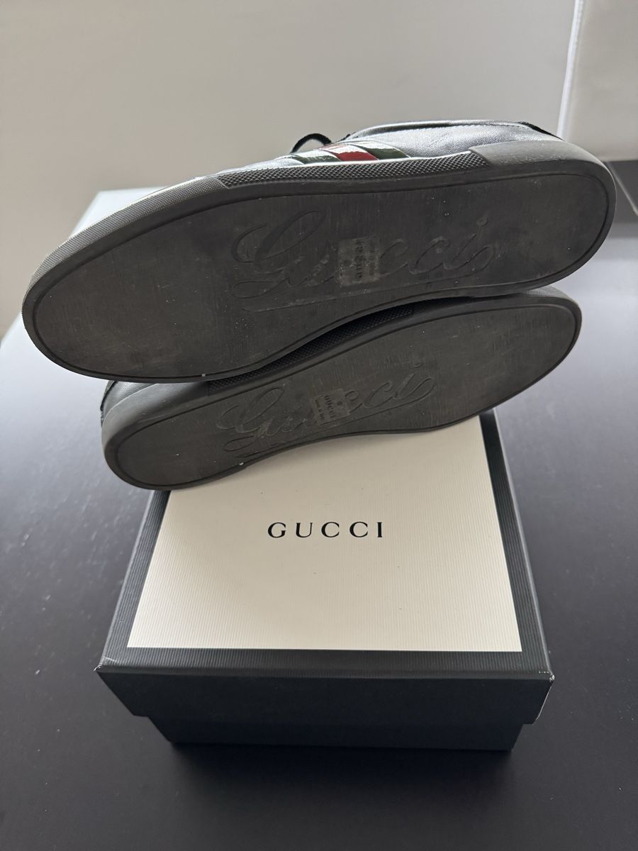 Gucci Chaussures hommes: Gucci Sneaker schwarz Leder – Neuf (Voir description) à Zürich par Jen10 4