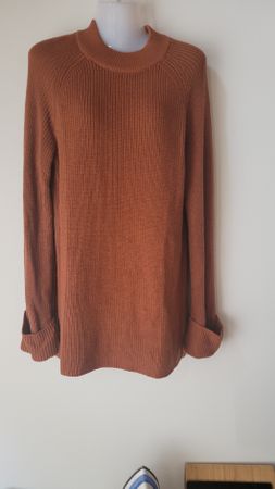 Damen Pullover gerippt  long rostbraun super Zustand :)