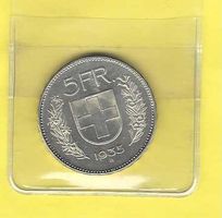 1935 u.E.vz+/PatinaFr.5.-/Ag 0.835/15gr/12,525g f/Sofortkauf