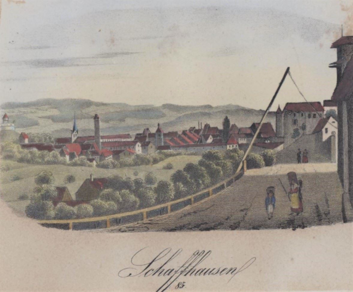 Incisioni: Schaffhausen  Lithographie von Pecht – Usato da Rafz venduto da Helvet32 1