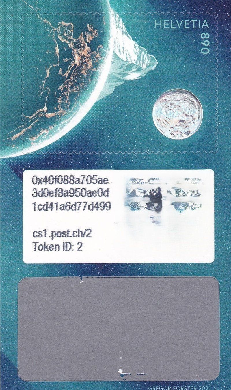 Tutti i francobolli: Swiss Post Crypto Stamp ID 1 + 2! SBK 350.-+++ – Usato da Samnaun-Compatsch venduto da Marken-Murk