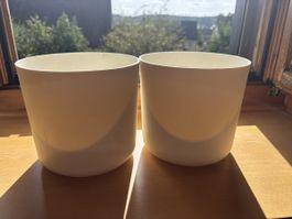 2 Übertopfe weiss Kunststoff