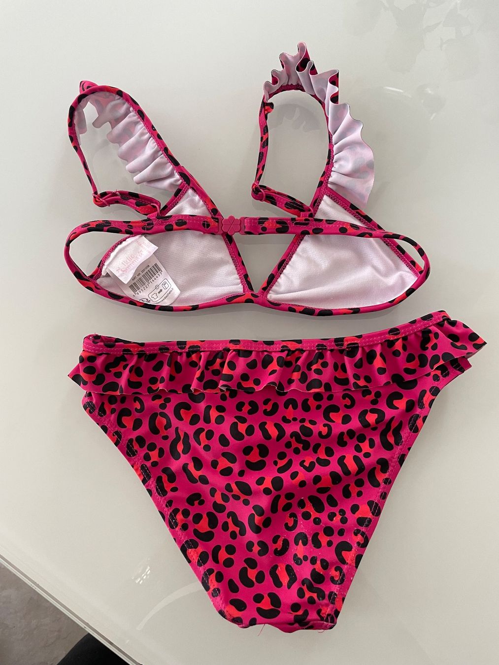 Costumi da bagno & Bikini: Mädchen Bikini pink-schwarz 122/128 – Usato da Pfeffingen venduto da Purzzeli 1