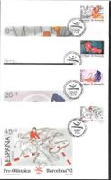 Spanien 4 FDC 2875-2878 Olympische Spiele Barcelona 7.3.1989