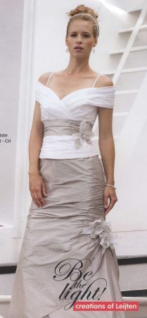 Hochzeitskleid 2-teilig weiss/beige