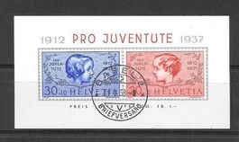 Pro Juventute Jubiläumsblock J83I-J84I gest. Basel 31.5.1938