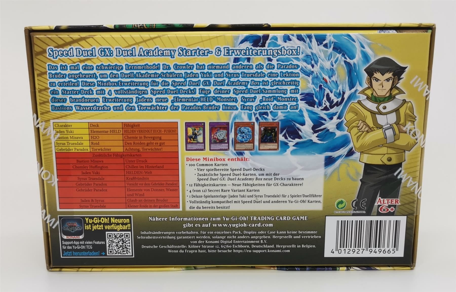 Sammelbilder & Trading cards: Yu-Gi-Oh-Speed Duel GX Midterm Paradox/D – Neu und originalverpackt aus Niederglatt ZH von RetroBros 3