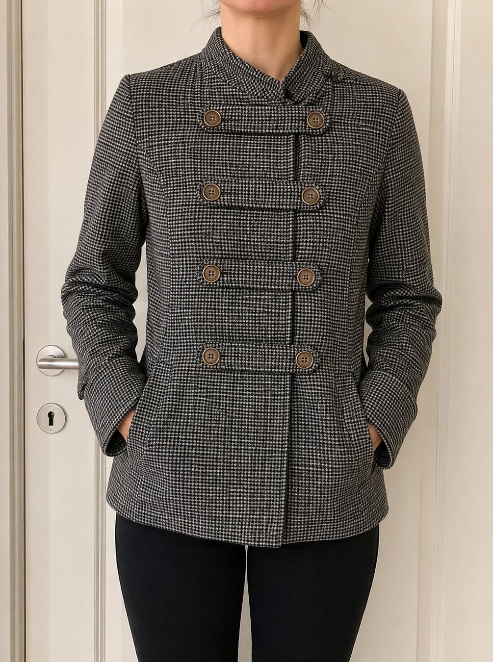 Cappotti: Damen Übergangsjacke mit Karomuster – (Grösse M) – Usato da Fully venduto da ema_rizopatron