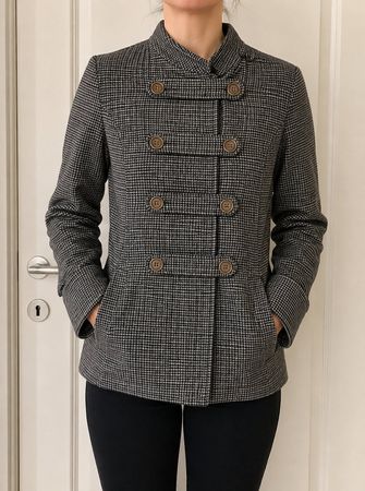 Damen Übergangsjacke mit Karomuster – (Grösse M)