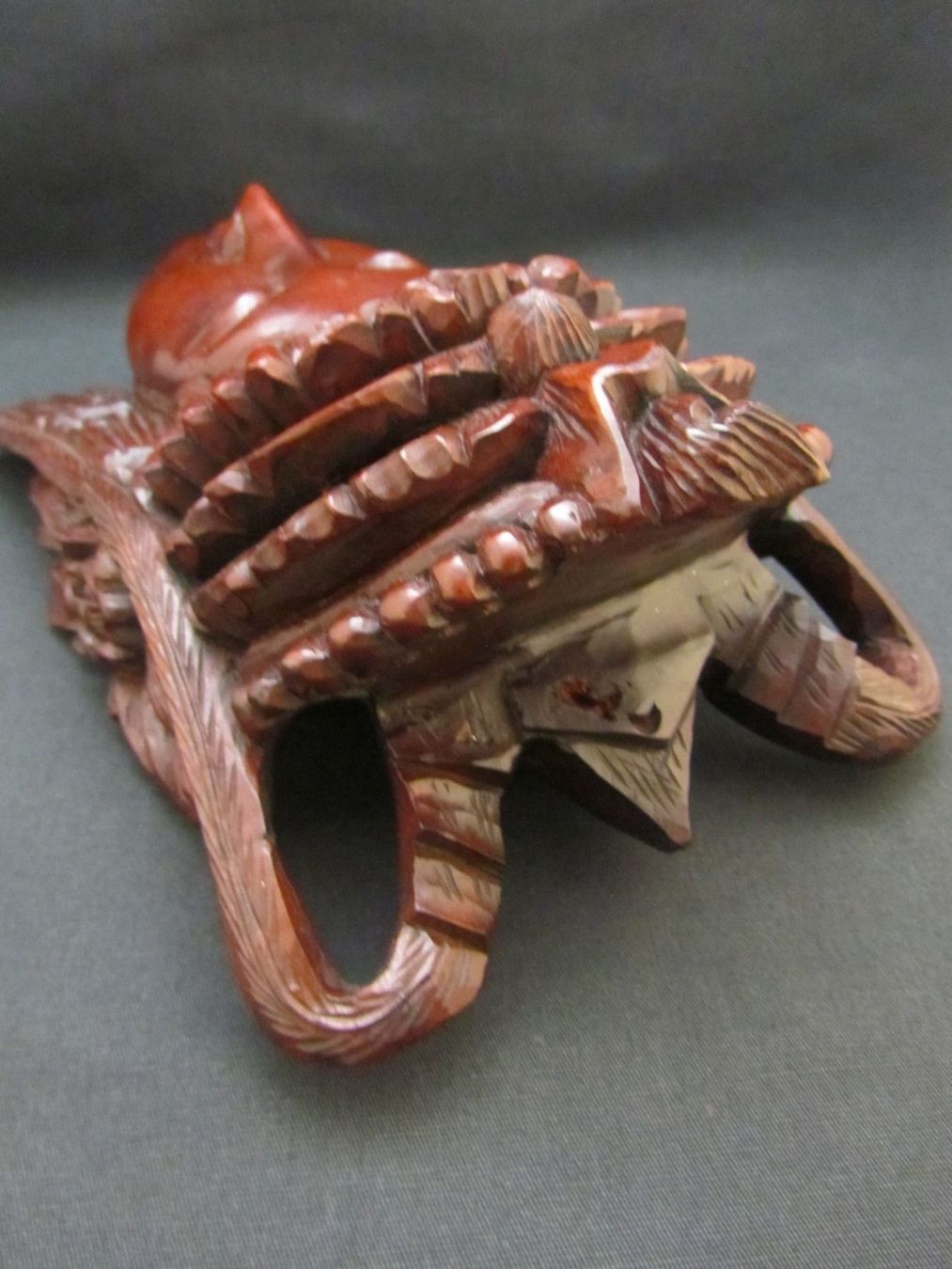 Statuette: Geschnitzte Holz-Maske Asien – Usato da Basel venduto da spinne02 5