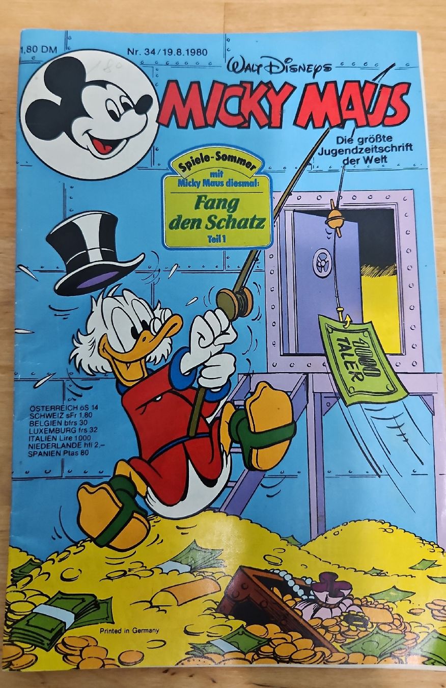 Fumetti: Micky Maus Nr. 34 / 19.8.1980 Comic Heft Walt Disney – Usato da Basel venduto da Melibu