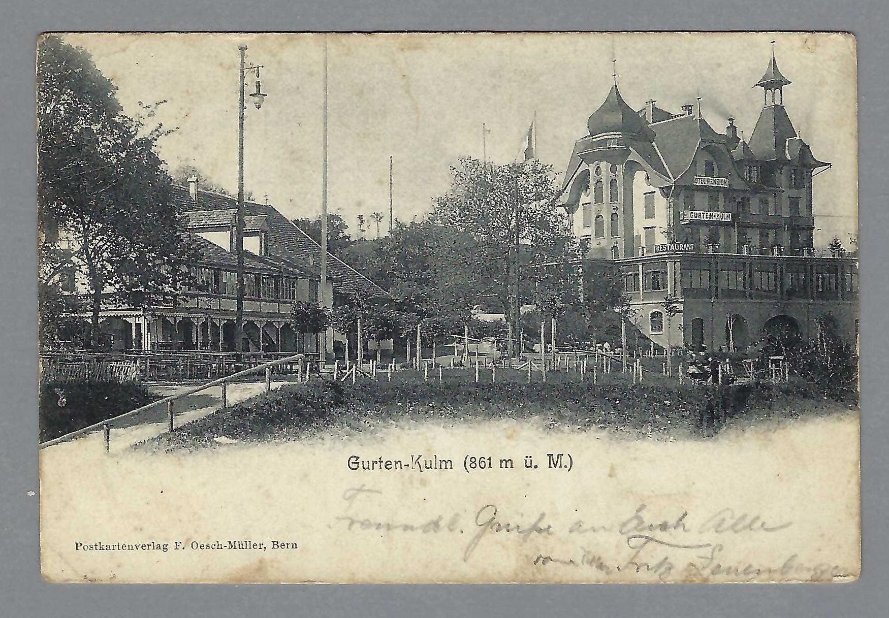 Cartoline postali: 1903, GURTEN-KULM – Usato da Pura venduto da ulisse1957