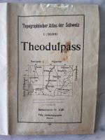 Alte landkarte Theodulpass 1936