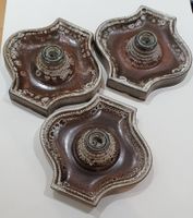 3er Set Retro Keramik Lampenfassung Wandleuchte Vintage B...