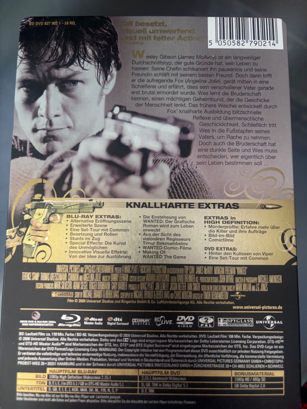 Tutti i DVDs: WANTED . Bluray Steelbook – Usato da Basel venduto da san_2qlq 1