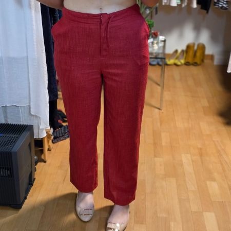 Linea Vintage Sommerhose XL rot luftig