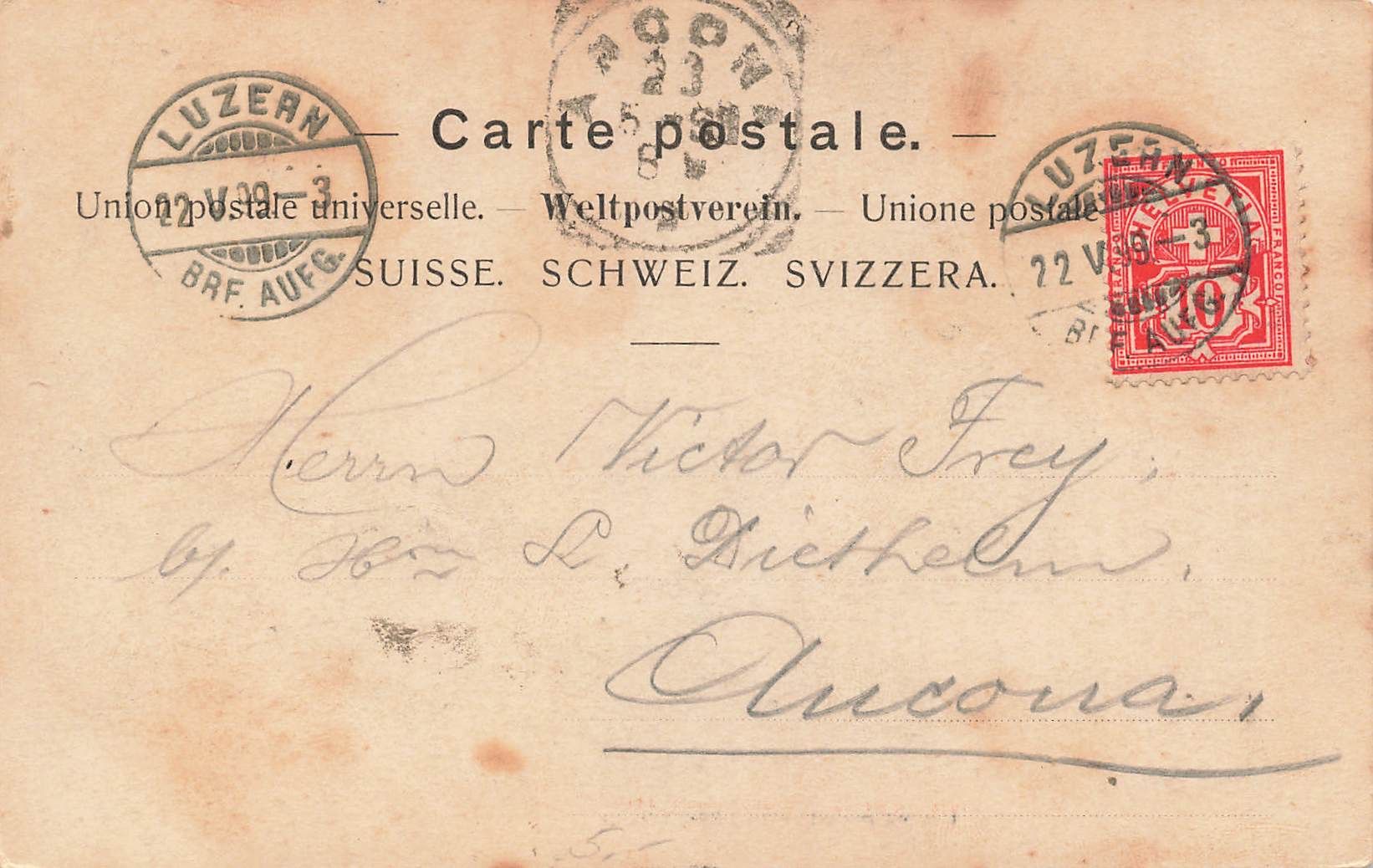 Cartoline postali: Luzern LU Standseilbahn Gütschbahn Bahn – Usato da Biasca venduto da Blenio71 1