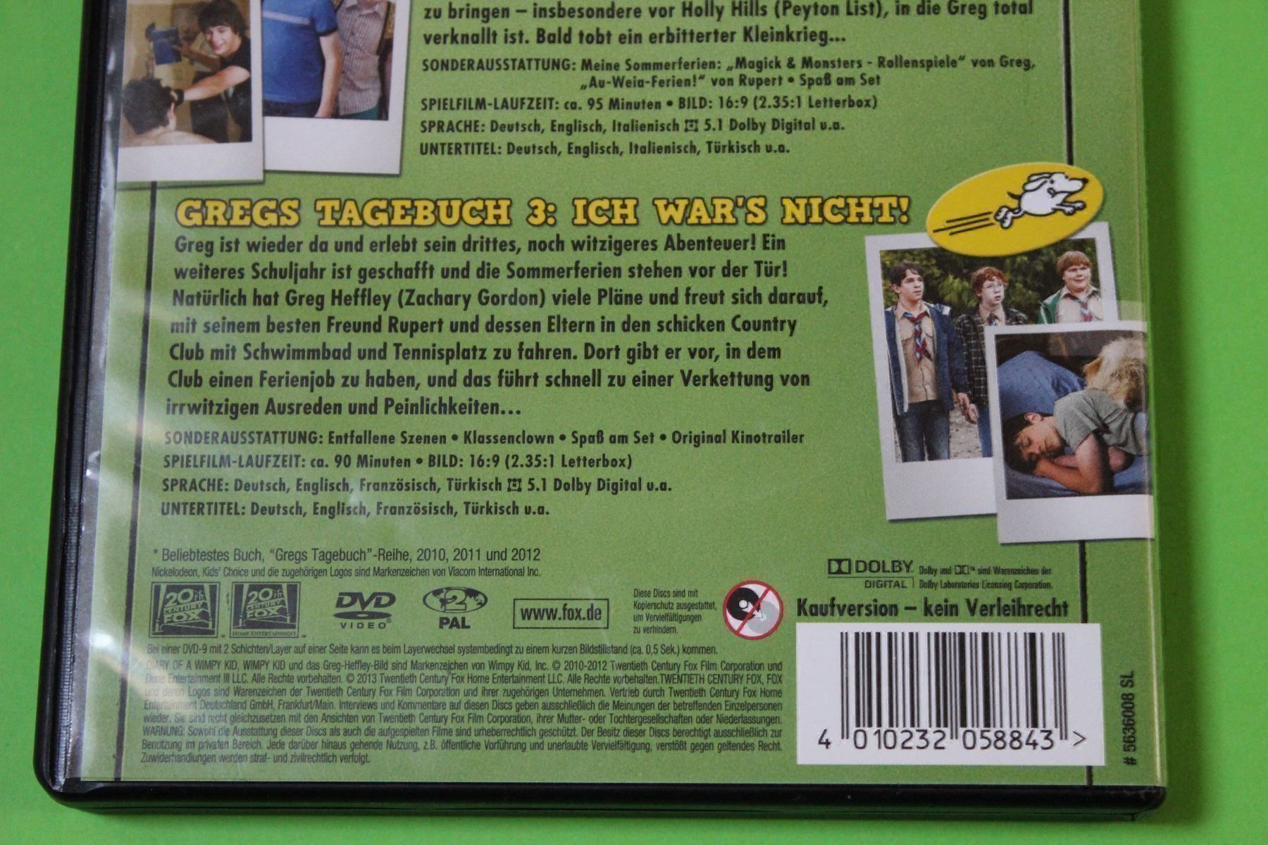 Tous les DVDs: GREGS TAGEBUCH 1-3 (3DVDs!!!!!!!) – D'occasion à Tübach par JamesStone 4