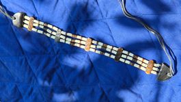 handgefertigte Knochen Native American Choker-Halskette 90cm