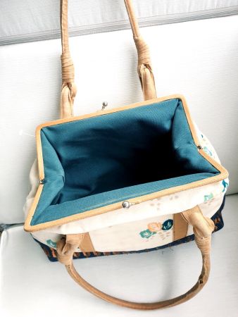NOA NOA TASCHE BAG STOFF STICKEREI HANDTASCHE top zum Kleid