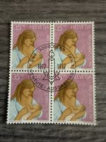 Pro Juventute 1987 Viererblock, Helvetia Briefmarken CH