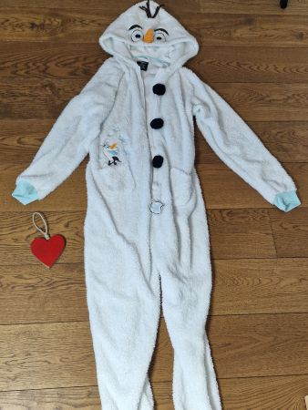 Disney Frozen Olaf Einteiler Kostüm weiss Gr S top Zustand!