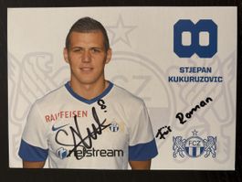 FC Zürich Autogrammkarte Stjepan Kukurozovic mit Signatur