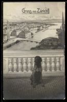 Zürich, Panorama mit Limmat, Seeufer un