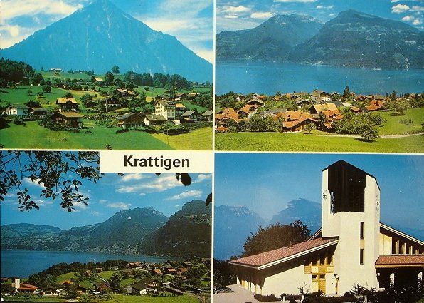 Cartoline postali: KRATTIGEN Thunersee – Usato da Jona venduto da philajona