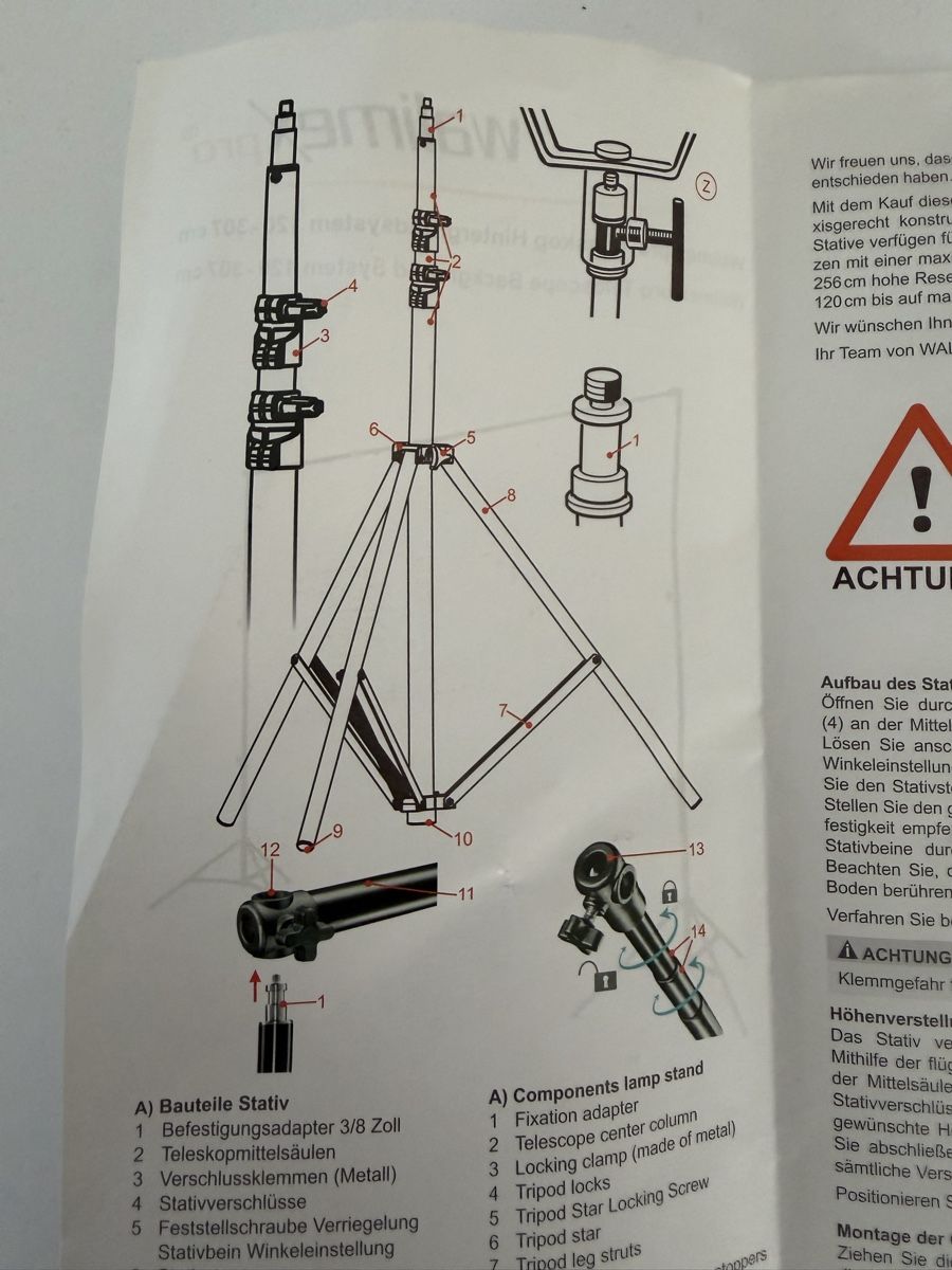 Laboratorio & Camera oscura: Walimex pro Hintergrundsystem 120-307 cm  – Usato da Turbenthal venduto da Tizzo22 4